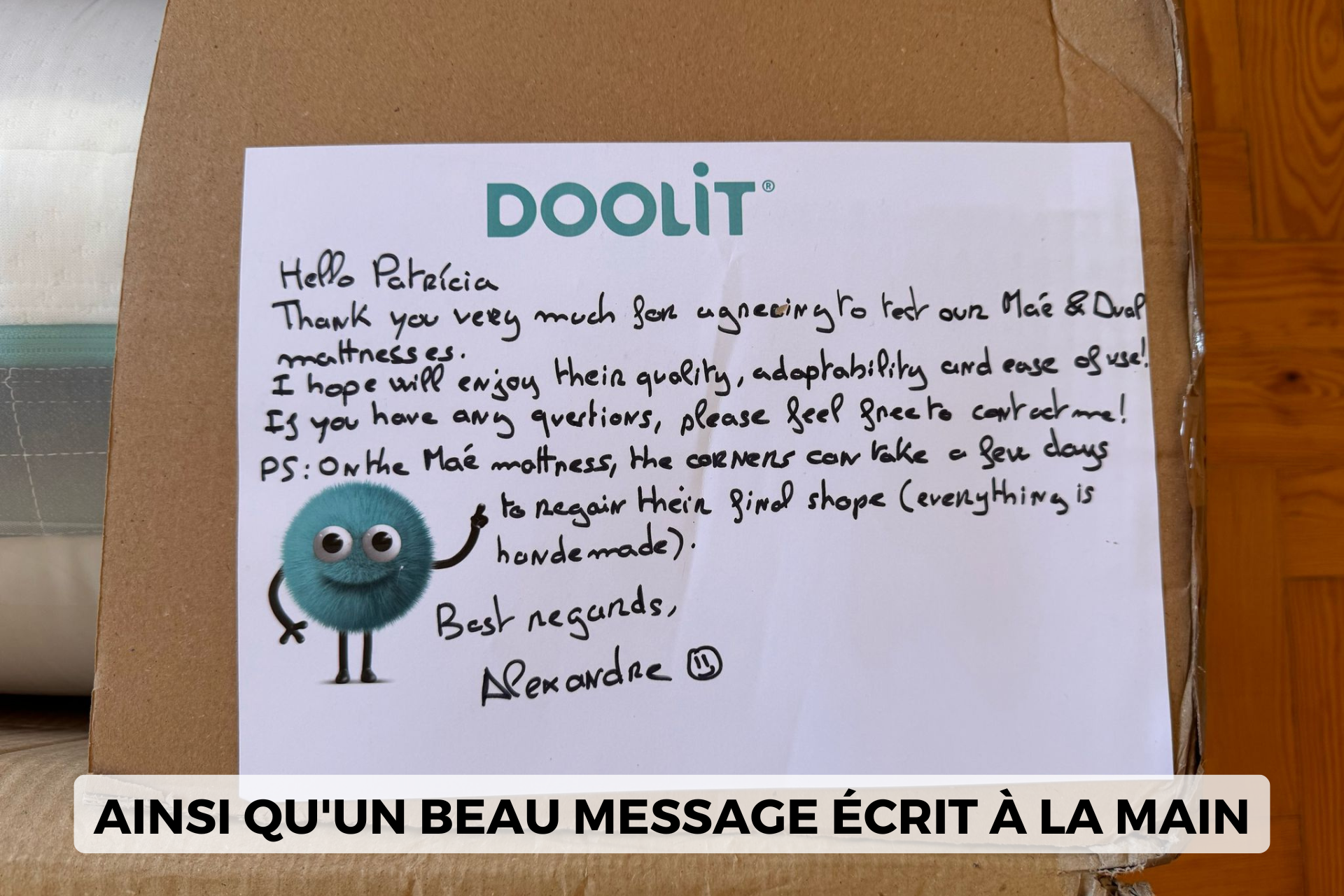 doolit dual matelas message